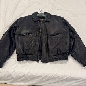 Wilsons Leather Black Bomber Jacket